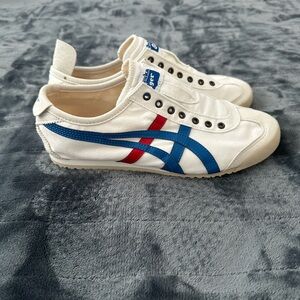 Onitsuka Tiger - Mexico 66 Slip On - white/royal/red -so 40.5 (fit US women 9.5)